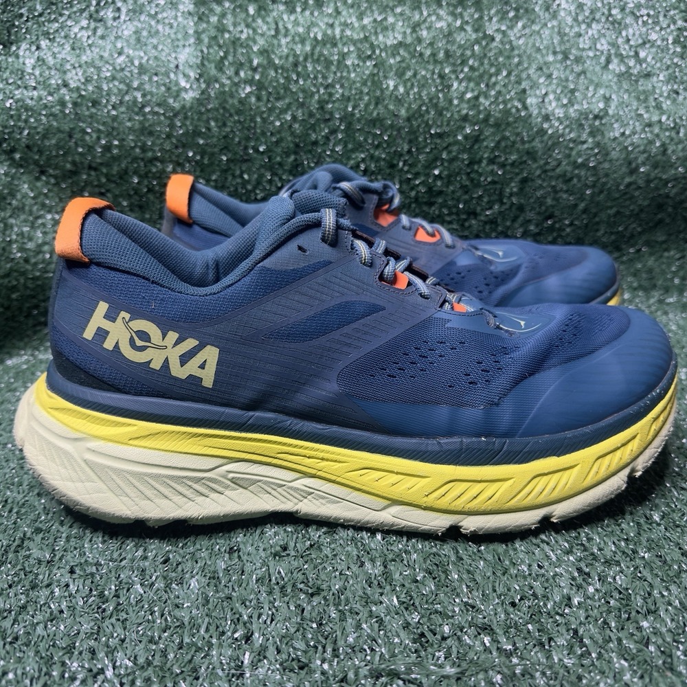 Hoka One Stinson ATR 6 Shoes Mens 11.5 Teal Trail Running Hiking Sneakers - Picture 5 of 10